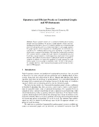 Signatures and Efficient Proofs on Committed Graphs and NP-Statements