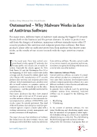 Why Malware Works in Face of Antivirus Software