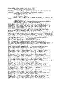 2016-12-26 16:55:46.6807 Info Main: Emby Command Line: /Opt