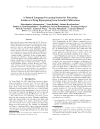 A Natural Language Processing System for Extracting Evidence of Drug Repurposing from Scientiﬁc Publications