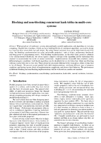 Blocking and Non-Blocking Concurrent Hash Tables in Multi-Core Systems
