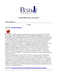 BSD Based Systems