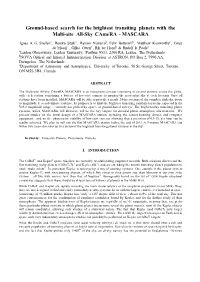 Ground-Based Search for the Brightest Transiting Planets with the Multi-Site All-Sky Camera - MASCARA