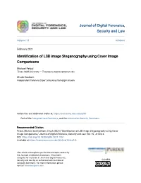 Identification of LSB Image Steganography Using Cover Image Comparisons