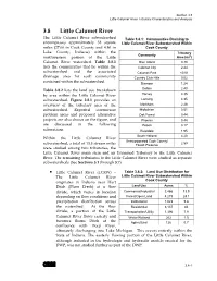 Section 3.8 Little Calumet River Tributary Characteristics and Analysis