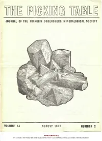 The Picking Table Volume 14, No. 2