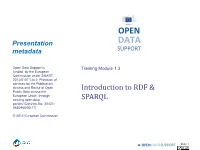 Introduction to RDF & SPARQL