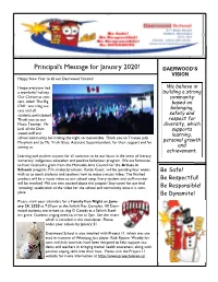Principal's Message for January 2020!
