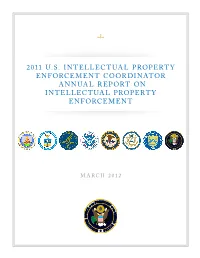 2011 Annual Report on Intellectual Property Enforcement