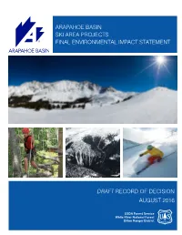 Arapahoe Basin Ski Area Projects Final Environmental Impact Statement