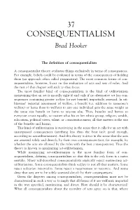 CONSEQUENTIALISM Brad Hooker