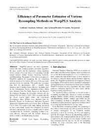 Efficiency of Parameter Estimator of Various Resampling Methods on Warppls Analysis