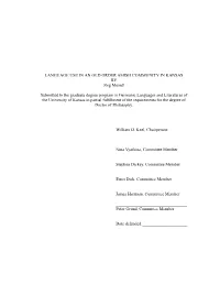 LANGUAGE USE in an OLD ORDER AMISH COMMUNITY in KANSAS by Jörg Meindl