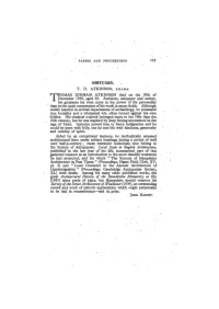 Obituary. T. D. Atkinson, F.R.I.B.A. Thomas Dinham