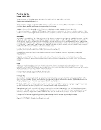 Playing Cards Range: 1F0A0–1F0FF