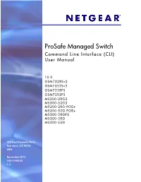 Prosafe Managed Switch Command Line Interface (CLI) User Manual
