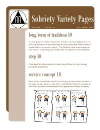 Sobriety Variety Pages