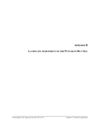 Appendix B Landscape Assessment of the Puncheon Run Site