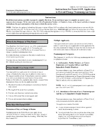 Instructions for Form I-539, Application to Extend/Change Nonimmigrant