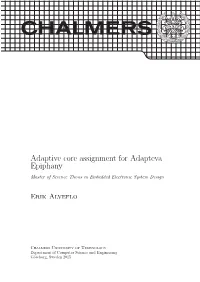 Master's Thesis: Adaptive Core Assignment for Adapteva Epiphany