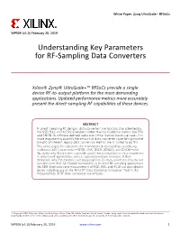 Understanding Key Parameters for RF-Sampling Data Converters