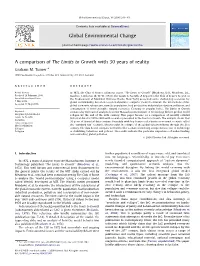 A Comparison of the Limits to Growth with 30 Years of Reality ARTICLE in PRESS Global Environmental Change