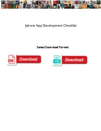 Iphone App Development Checklist