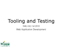 Javascript Tools and Testing