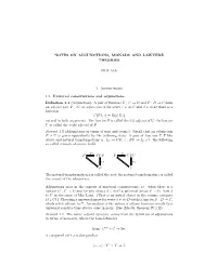 Notes on Adjunctions, Monads and Lawvere Theories