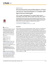 Structural and Functional Elucidation of Yeast Lanosterol 14Α-Demethylase in Complex with Agrochemical Antifungals