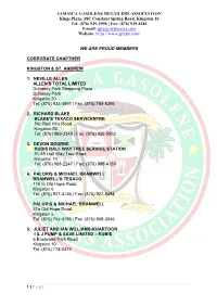 929-2998 | Fax: (876) 929-8281 E-Mail: Jgra@Cwjamaica.Com Website