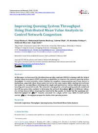 Improving Queuing System Throughput Using Distributed Mean Value Analysis to Control Network Congestion