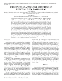 Influences of Anticlinal Structure on Regional Flow, Zagros, Iran.Journal of Cave and Karst Studies, V