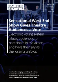 Sensational West End Show Gives Theatre Audiences a Vote