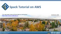 Spack Tutorial on AWS