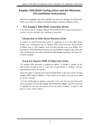 Adaptec SAS RAID.Indd