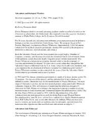 Adventists and Biological Warfare