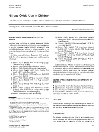Nitrous Oxide Use in Children