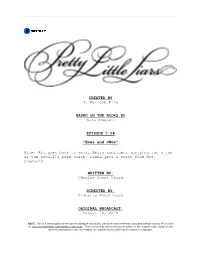 Pretty Little Liars | Dialogue Transcript | S7:E08