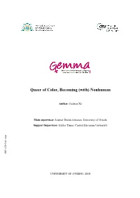 Queer of Color, Becoming (With) Nonhuman