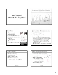 Sampling and Monte-Carlo Integration
