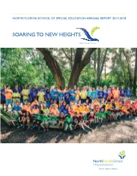 SOARING to NEW HEIGHTS MISSION STATEMENT to Discover and Foster Each Student’S Unique Abilities Revealing Their Highest Potential Within an Engaged Community