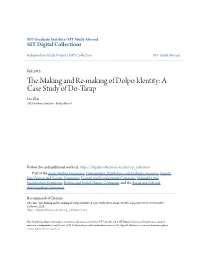 The Making and Re-Making of Dolpo Identity a Case Study of Do-Tarap
