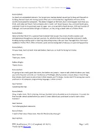 This Transcript Was Exported on May 19, 2021 - View Latest Version Here