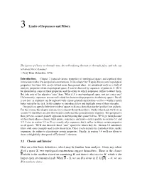 3 Limits of Sequences and Filters