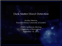 Dark Matter Direct Detection
