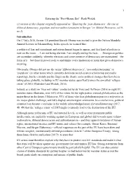 “Post-Shame Era”: Ruth Wodak