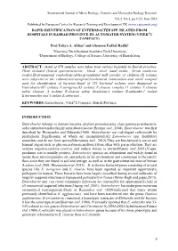 RAPID IDENTIFICATION of ENTEROBACTER SPP. ISLATED from HOSPITALS in BASRAH PROVINCE by AUTOMATED SYSTEM (VITEK®2 COMPACT) Prof.Yahya A