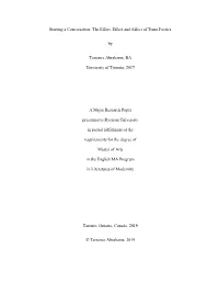 Starting a Conversation: the Effort, Effect and Affect of Trans Poetics