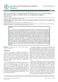 The Vulnerability of Underground Water Resources to Bacteriological